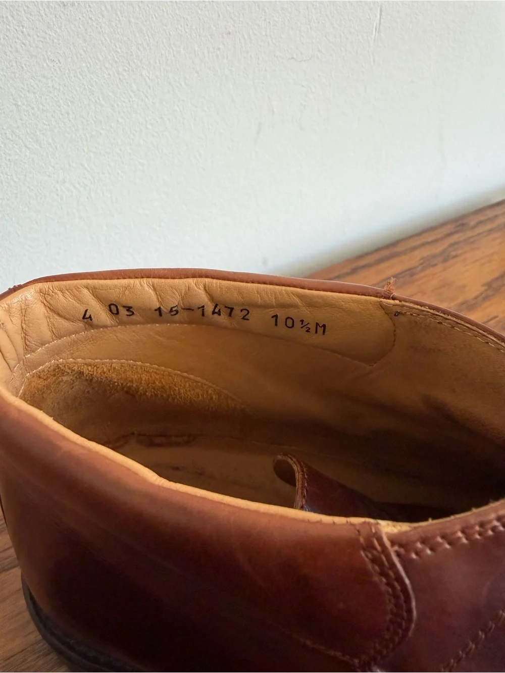 Johnson & Murphy Brown Leather Cap-Toe Lace-Up Boots Men's size 10.5